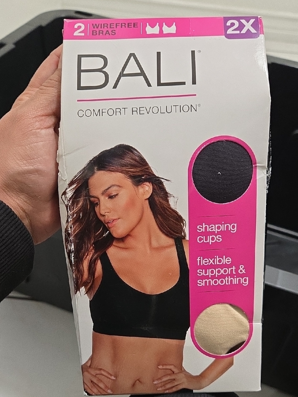 Bali Wireless Comfort Bras - Black & Nude